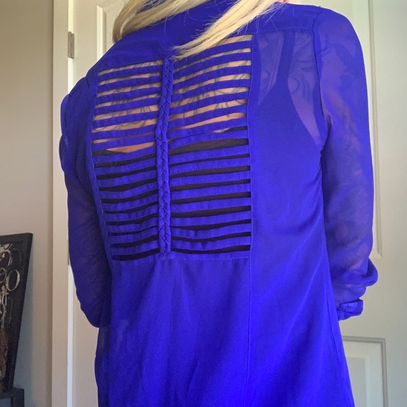 Royal Blue Button Up - Picture 3 of 3